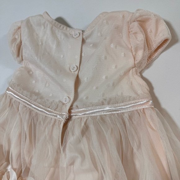 Nanette Baby Girl Dress Blush Champagne Pink Flowers 18M - Picture 5 of 9